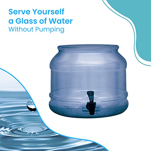 Blue Plastic Water Jug Dispenser Base with Spigot for 5 Gallon Water