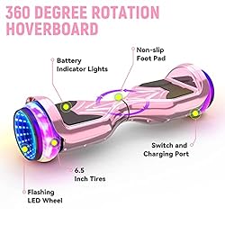 SISIGAD Hoverboard, 6.5" Flash Wheel Self Balancing