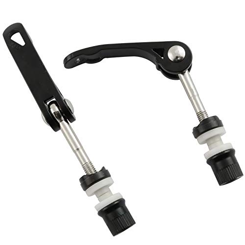 DZS Elec 2pcs M8x65 Black Bike Seat Clamp Seat Post Quick Release Saddle Parts for Folding Bicycle Mountain Bike