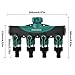 KMASHI 4 Way Hose Splitter Garden Hose Connector - Backwash Faucet Manifold Fitting with Comfort Grip and Zinc Alloy Body +10 Free Rubber Washers and 4 Free Nipples Water Splitter.