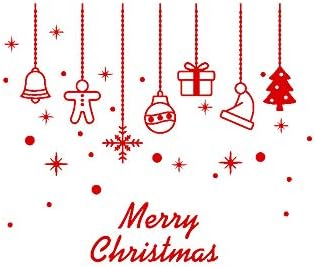 Ewqhd Feliz Navidad Etiqueta De La Pared Inicio Tienda Ventanas