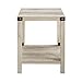 Walker Edison Sedalia Modern Farmhouse Metal X Side Table, 18 Inch, White Oak
