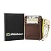 ID Stronghold - RFID Blocking Slim Minimalist Wallet - Front Pocket Wallet for Men and Women - Genuine Leather with Rugged Finish - ID Window and Zipper Compartment - The Original RFID Wallet Company