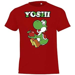 T-shirt met korte mouwen van Yoshi-motief voor jongens en meisjes