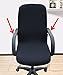SHIHUALINE Armchair Slipcovers Removable Office Stretch Cushion Resilient Fabric Computer Desk Chair Armrest Covers 45cm Black (1Pair)