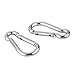 Mydio Set of 16 Silver Spring Snap Hook Stainless Steel 304 Clip Keychain