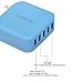 Lumsing Quick Charge 2.0 Multi-Port USB Wall Charger,5 Port Wall Charging Hub for SmartPhones-Blue