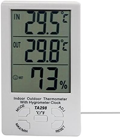 LCD Digital Indoor Temperature Meter Thermometer Hygrometer Humidity Gauge Clock