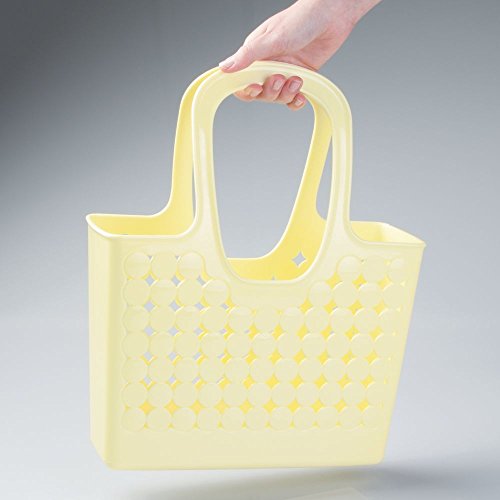 InterDesign Orbz Bathroom Shower Tote for Shampoo, Cosmetics, Beauty Products - Medium, Lemon - Thumbnail 3