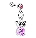 BodyJ4You Owl Dangle Tragus Cartilage Earring 16 Gauge