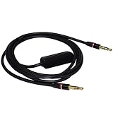 NiceTQ Replacement 3.5mm 1/8" Audio Lead AUX-in Cable Cord with MIC for Skullcandy Hesh 2.0 Bluetooth 4.0 Wireless Headphones with Mic