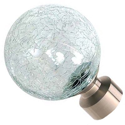 Speedy Poles Apart 28mm Crash Curtain Pole Finials, Satin Silver, 2 Pack