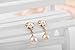 Angelady White Pearl Earring and Necklace Sets 18k Gold Plated Wedding Jewelry Sets