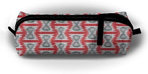 Pencil Case Llama Hourglasses Stripe Coin Purse Pouch Zipper Cosmetic Makeup Bag For Student Kid Girl