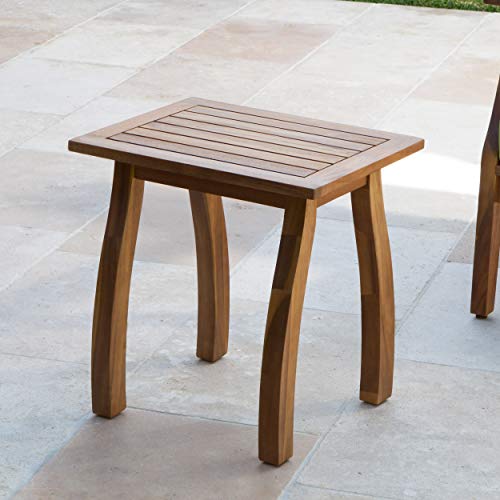 Sadie Outdoor Accent Side Table Acacia Wood Pricepulse