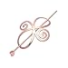 Fashion Women Knotted Flower Hairpin Barrette Hair Clip Ponytail Hair Holder - Rose Gold