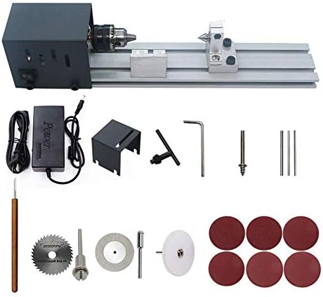 ALOOVOO Universal Mini Lathe Beads Polisher Machine Woodworking DIY Lathe Set Miniature Buddha Pearl Lathe Woodworking Wood DIY Tool Lathe,cut