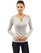 PattyBoutik Women's Notch Neck Buttons Trim Top