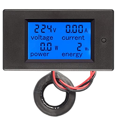 Hopbucan AC 80-260V 100A PZEM-061 LCD Display Digital Current Voltage Ammeter Voltmeter with Current Transformer CT