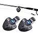 Electronic Fishing Bait Alarm with Sound LED Lights Indicator Fish Bite Alarms for Fishing Pole Rods Line (Pack of 2)