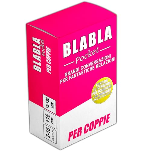 BLABLA Pocket for Couples | Board Games for Adults and Teenagers – Couple Game – Conversation Cards for Meeting Each Other – Gift Ideas for Men and Women, Valentine's Day, Anniversary, Birthday