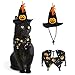 Rypet Cat Halloween Costume Halloween Cat Collar with Bells and Halloweens Pumpkin Hat Cats Costume Suit for Cats and Small Dogs