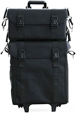 PRO MakeUp Artist Trolley Case, Nylon, 2-IN-1, Black