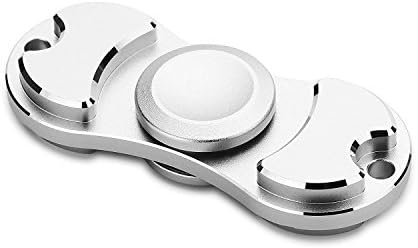 Fidget Spinner Toy ADHD EDC Focus Ultra Durable High Speed Fingertip Gyro (Silver)