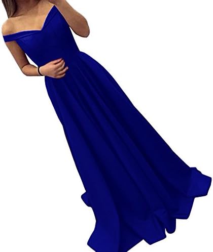 Dressylady 2017 Burgundy Off-Shoulder A Line Long Prom Homecoming Dress Evening Gowns(8)