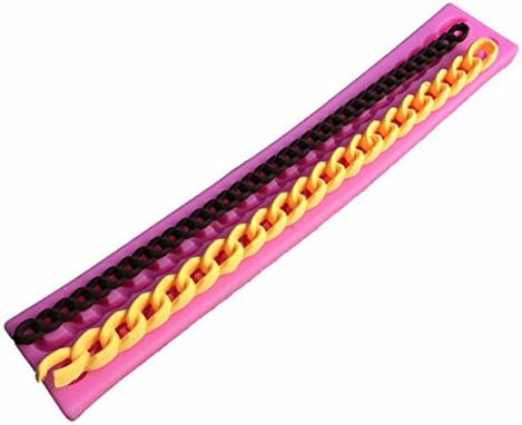 MoeMall Beads Chain Zipper Lace Cake Mold Silicone Fondant Cake Mould Home Baking Cake Decorating Tools (Chain)
