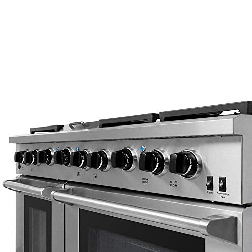 Thor Kitchen 48 Pro Style Range with 6 Burners and Double Ovens
