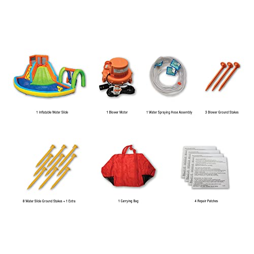 BANZAI Inflatable Summit Splash Adventure Water Park Climbing Wall