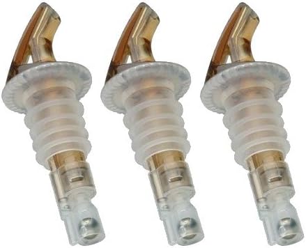 Precision Pour Measured Pourers 1/2 Oz"AMBER" Measured Pour. #1 Selling Brand- 3 Per Pack, Made entirely in the USA