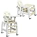INFANS 5 in 1 Baby High Chair, Convertible Toddler Table Chair Set, Rocking Chair, Multi-Function Seat with Lockable Universal Wheels, Adjustable Seat Back, Removable Trays