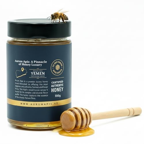 Aurum Apis Fresh Yemeni Honey, Traditional Wildflower 100% Raw Unfiltered Mountain Honey | Pure Organic | Hand Harvested | Rich Nutrients | Natural Unfiltered | Healthy Gift Pack – 330g