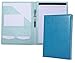 Portfolio Padfolio Resume Folder with Pocket, Premium Faux Leather Interview Writing Legal Pads Document Organizer Portfolio with Business Card Holder (Turquoise Teal Green)