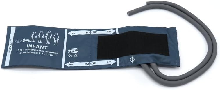 Universal NIBP Cuff for Infantcuff, 10-19 cm Double Tube Reusable PU Replacement Blood Pressure Cuff, No Connector