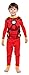Marvel Big Boys' Avengers 4-Piece Cotton Pajama Set, Heroically Red/Blue, 8