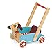 Janod Crazy Doggy Cart – Wooden Walker with Storage – Ages 1+ - J05995