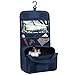 Itraveller Hanging Toiletry Bag-Portable Travel Organizer Cosmetic Make up Bag case for Women Men Shaving Kit with Hanging Hook for vacation (Dark Blue)