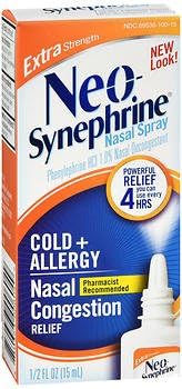 Neo-Synephrine Spray Cold & Sinus Extra Strength - 0.5 oz, Pack of 2
