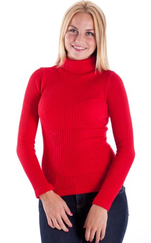 Clothes Effect Women's Seamless Ribbed Long Sleeve Turtleneck Top