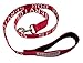 Albcorp Service Dog Leash - Embroidered- with Padded Neoprene Handle and Reflective threads, 4 Feet, for Harnesses, Vests or Collars, Red