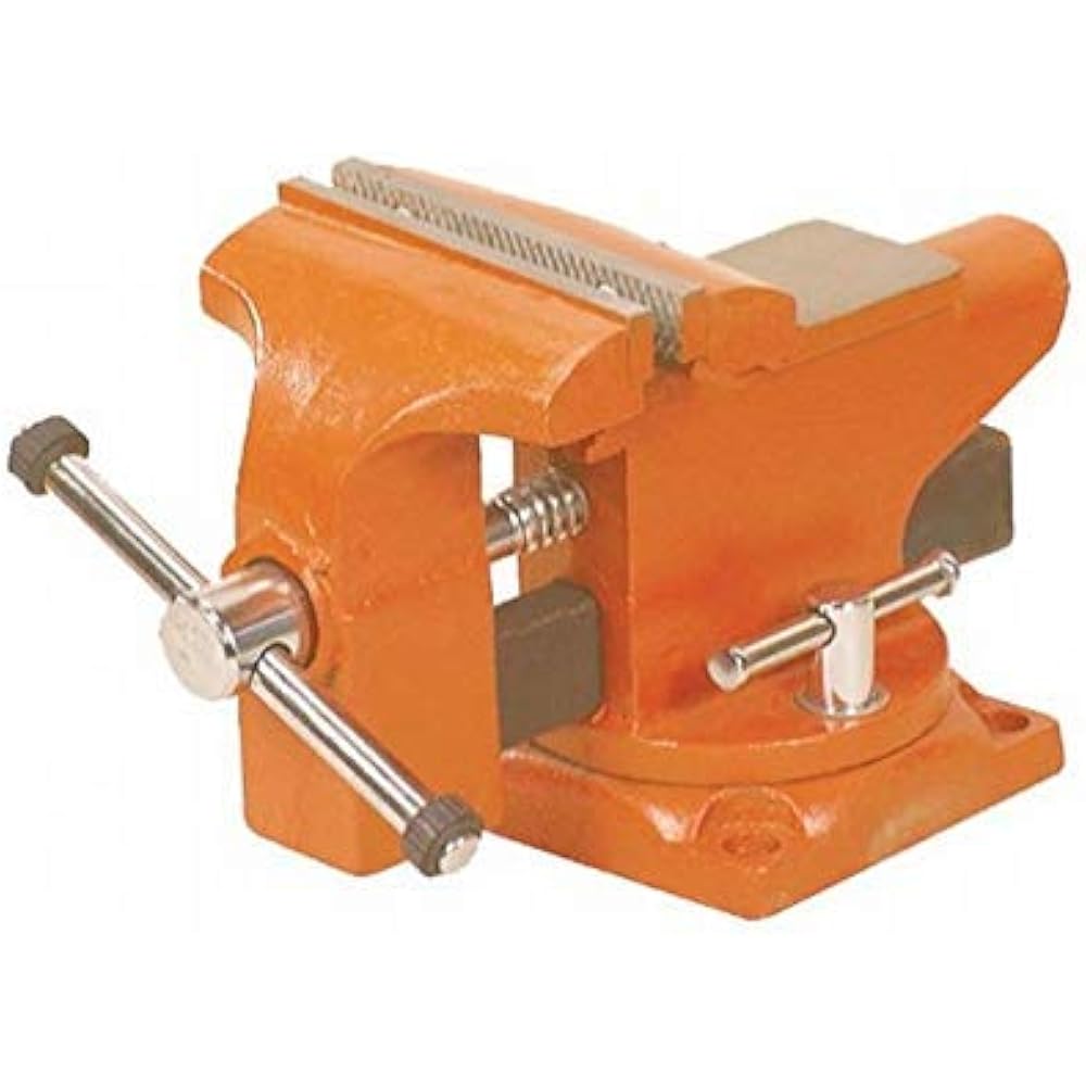 24545 41/2in. Light Duty Bench Vise With Swivel Base, Orange Hand Tools Home eBay