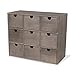 brightmaison Rustic Wood Walnut Finish Desk Drawer Organizer - 9 Drawers Office Desktop Drawer Storage Cabinet Craft Sewing Supplies