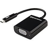 Cable Matters USB 3.1 Type C (USB-C & Thunderbolt 3 Port Compatible) to VGA Adapter in Black (Up to 720p on Lumia 950/950XL)