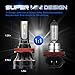 H11 H8 H9 LED Headlight Bulb Mini Size H11 LED Headlight Lamps Conversion Kit 10,000LM 6000K Cool White, Pack of 2
