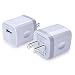 USB Wall Charger, Ououdee 2-Pack USB 1AMP Universal Home Travel Plug Wall Adapter Compatible iPhone 8/7 Plus/6 Plus/6s Plus/iPad, Tablet, Samsung Galaxy S10 S9 S8, S7, S6 Edge, Note 8, LG, HTC, Sony
