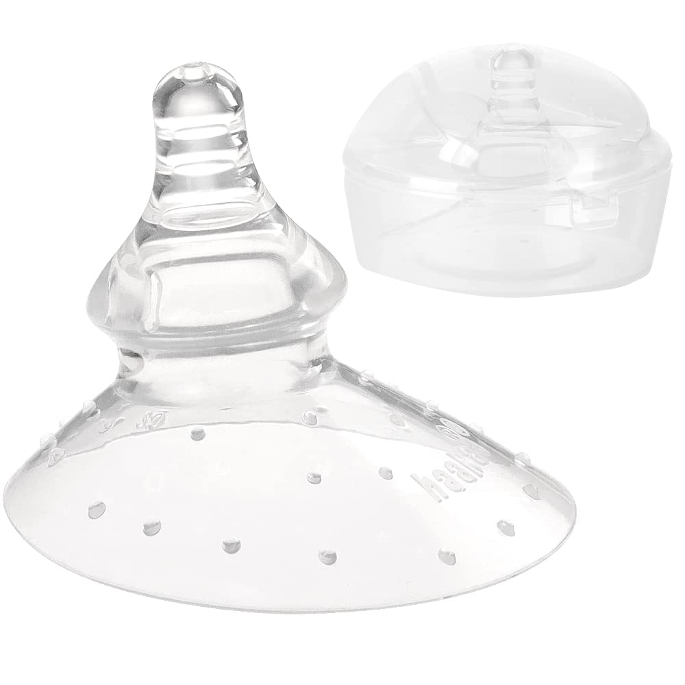Haakaa Nipple Shield for Breastfeeding with Latch Difficulties Cracked Flat or Inverted Nipples BPA Free, 1pc(Round Shape)