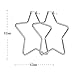 DIB Stainless Steel Star Hoop Earrings Large Shaped High Polished Dangle Earrings for Women Silver 62mm